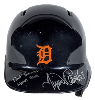 2014 Miguel Cabrera Detroit Tigers Post Season Home Run Photo Matched Game Used Signed Inscribed Road Helmet (MLB Authenticated & JSA LOA) - Accompanying Jersey Also In This Auction